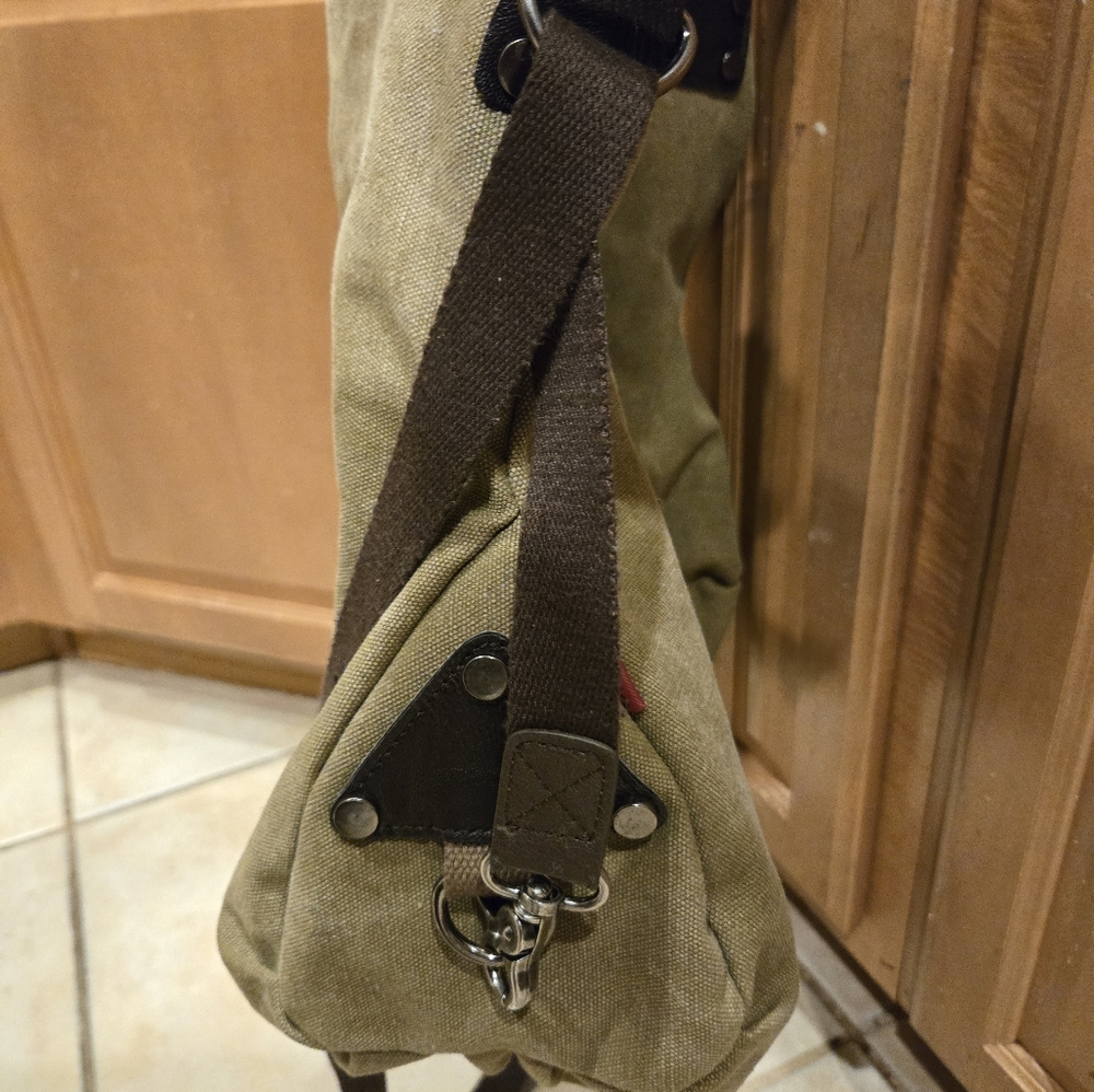 Oris canvas bag large messenger hobo purse overnight - Picture 10 of 11